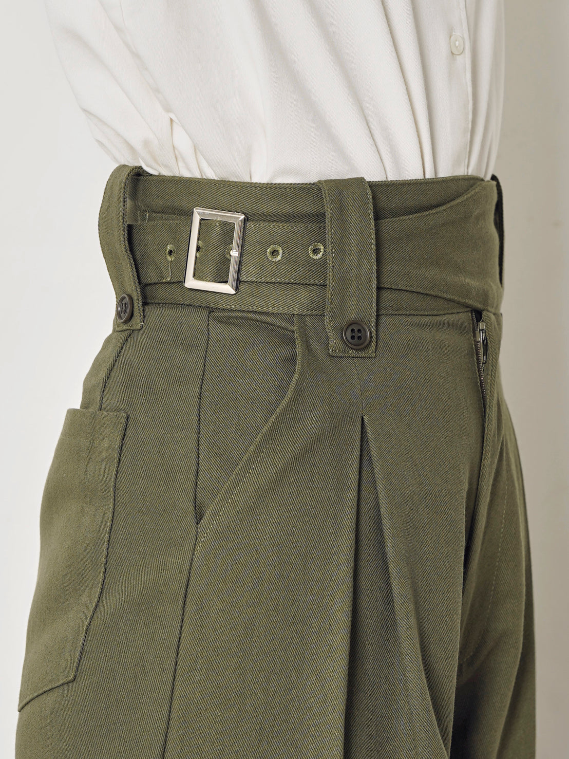 military belt pants