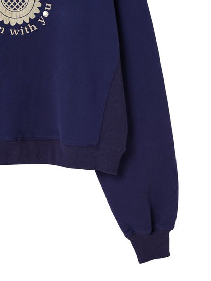 cropped patch pullover